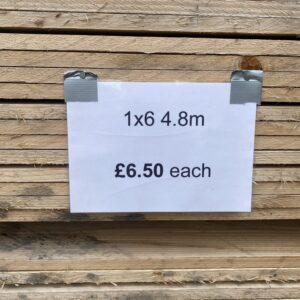 6x1 timber sawn softwood
